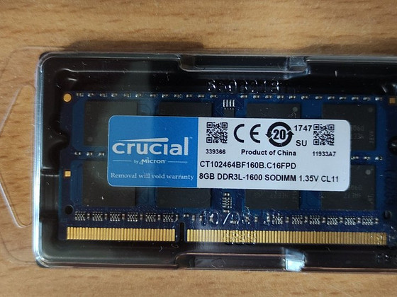 Crucial 8GB DDR3L 1600 MHz RAM/Operatiivmälu