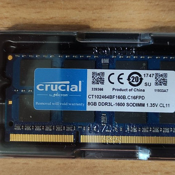 Crucial 8GB DDR3L 1600 MHz RAM/Оперативная память