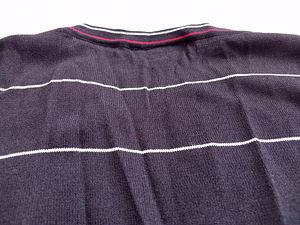 Lady M Striped Longsleeve XL / Marine Breton Top with Red De (8 foto / 9)