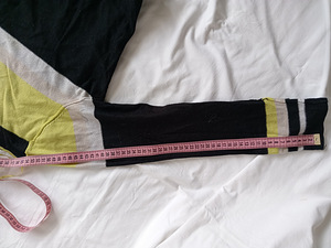 Mosaic Colour-Block Striped Sweater L / Lime & Black Knit Ju (6 foto / 10)