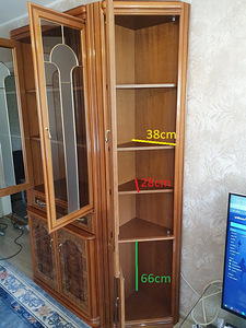 Итальянская мебель шкаф сервант - витрина дерево (3 фото из 3)