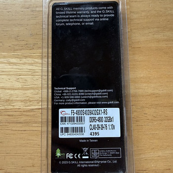 G.Skill Ripjaws DDR5 4800MHz CL40 32GB