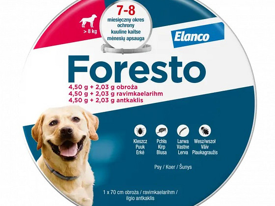 Foresto ошейник от блох и клещей (свыше 8кг)
