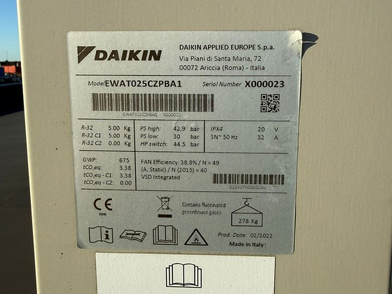 Õhkjahutusega vedelikujahuti Daikin