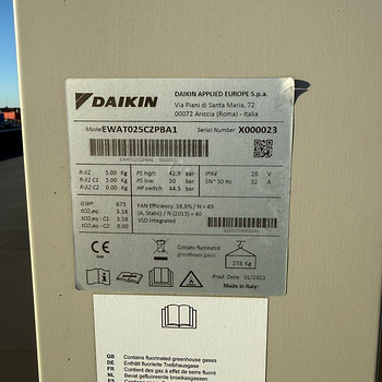 Õhkjahutusega vedelikujahuti Daikin