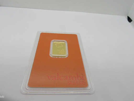 Золотая пластина Valcambi 999,9 золото 5 гр.