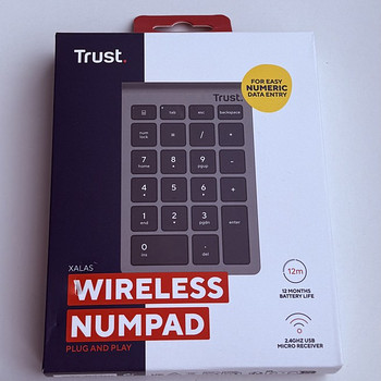 Trust Xalas Numeric Keypad Wireless , Silver