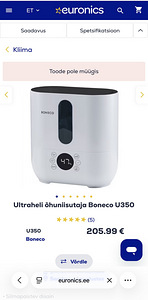 Ultraheli õhuniisutaja Boneco U350 (6 foto / 8)