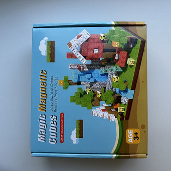 Magneetilised lego kuubikud "Minecraft metsaküla"
