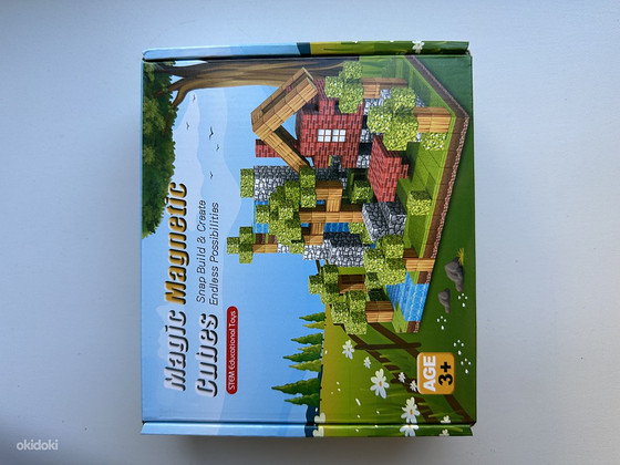 Magneetilised lego kuubikud "Minecraft kivimaja"
