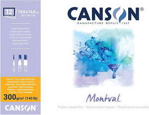 Canson Montval Akvarellipaber - 12 lehte (1 foto / 2)
