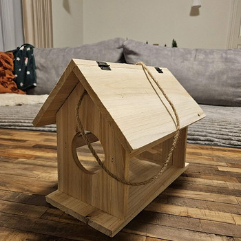Новый сделанный вручную кормушка для птиц 24x20x30 см