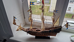 Purjelaev WASA, suur mudel, käsitöö (1 foto / 5)