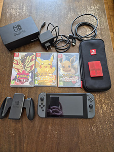 Nintendo Switch + 32GB mälukaart + 3 mängu (1 foto / 1)