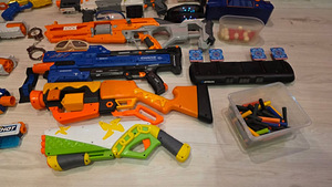 Püstolid Nerf ja X-Shot komplekt (10 blasterit+märklaud+++) (6 foto / 6)