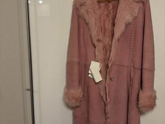 UUS! Naiste vintage talvine karusnahkne mantel roosa (ESCADA) kasukas