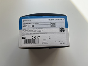 ABB/Busch-Jäger 2-100W LED pöörddimmer 6523 U-102 (3 foto / 3)