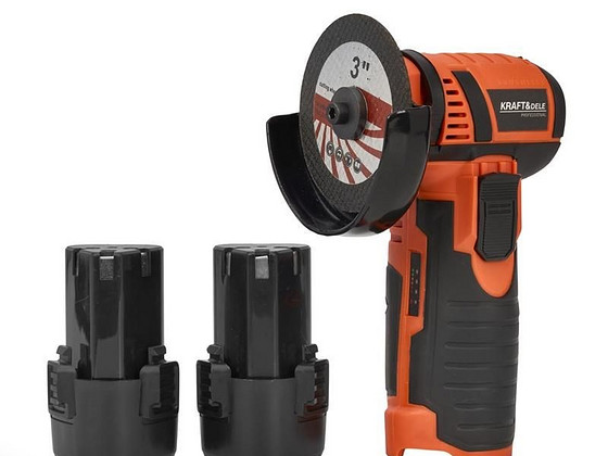 Аккумуляторная угловая шлифовальная машина 2x12В.