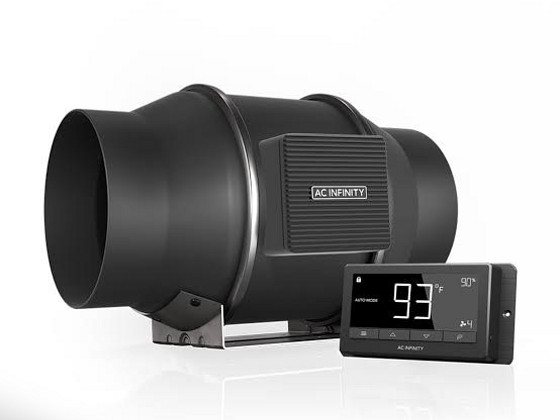 AC INFINITY CLOUDLINE T6 DUCT FAN SYSTEM WITH TEMPERATURE