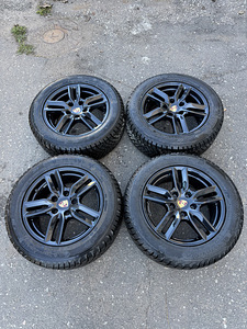 18" оригинальные диски Porsche 5x130 + шипованные шины 255/55/18 (6 фото из 10)