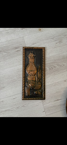 Декоративное медное блюдо с чеканкой (2 фото из 3)