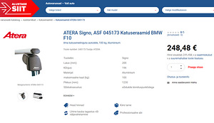 BMW F10 Katuseraamid (sedan) Atero Signo (5 foto / 5)