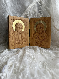 Складная икона Иисус Христос и Св. апл. Иаков Зеведеев (1 фото из 5)