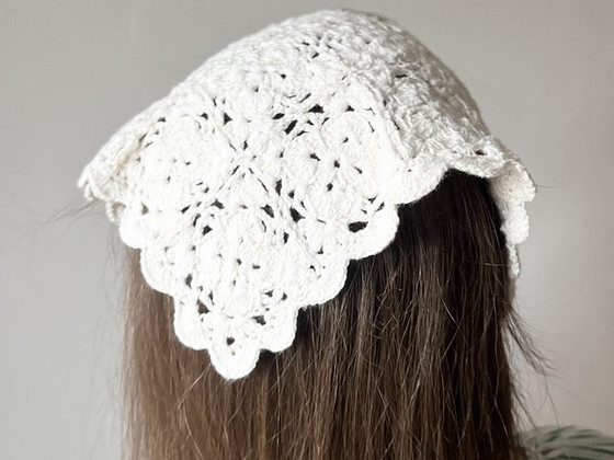 Heegeldatud puuvillane bandana pearätik