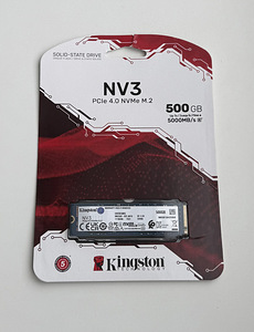 Kingston SSD 500GB NV3 M.2 PCIe 4.0 (1 фото из 2)