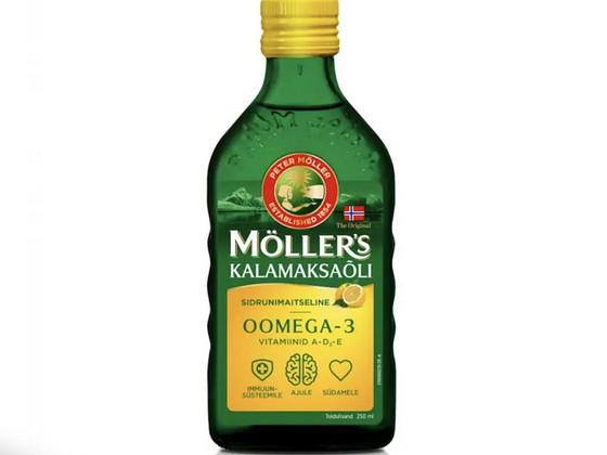 Müüa Möller's kalamaksaõli sidruni maitsega 250 ml