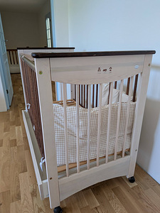 Детская кровать 60х120 с выдвижным ящиком+ матрас (2 фото из 3)