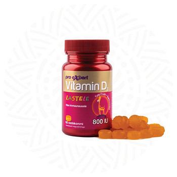 Vitamin D3 Pro Expert Lastele 800IU N60 nööbikommid