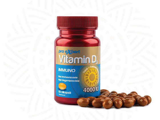 Vitamin D3 Pro Expert Immuno 4000IU N60 õlikapslid