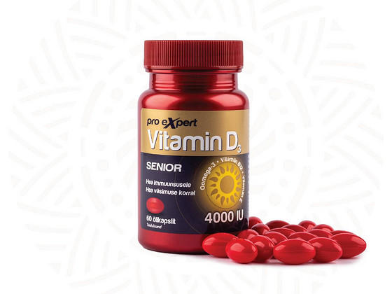 Vitamin D3 Pro Expert 4000IU SENIOR N60 õlikapslid