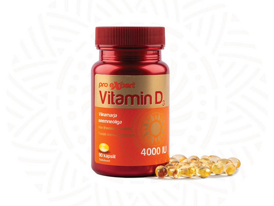 Vitamin D3 Pro Expert 4000IU N90 õlikapslid