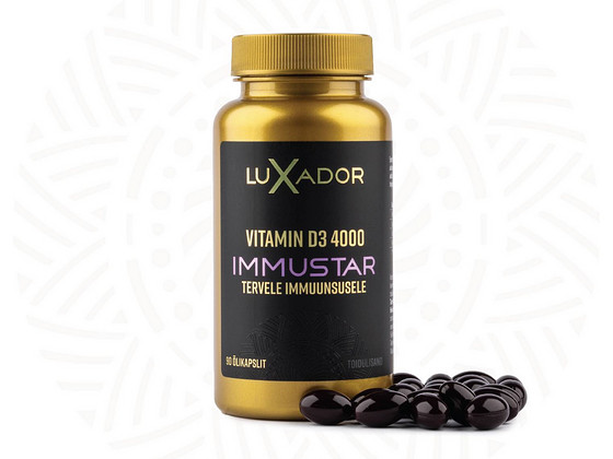 LUXADOR Vitamin D3 4000IU IMMUSTAR N90 õlikapslid
