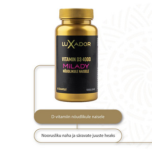 LUXADOR Vitamin D3 4000 MiLADY N90 õlikapslid (2 фото из 4)