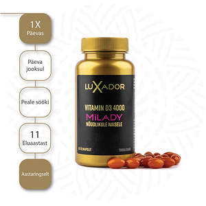 LUXADOR Vitamin D3 4000 MiLADY N90 õlikapslid (4 фото из 4)