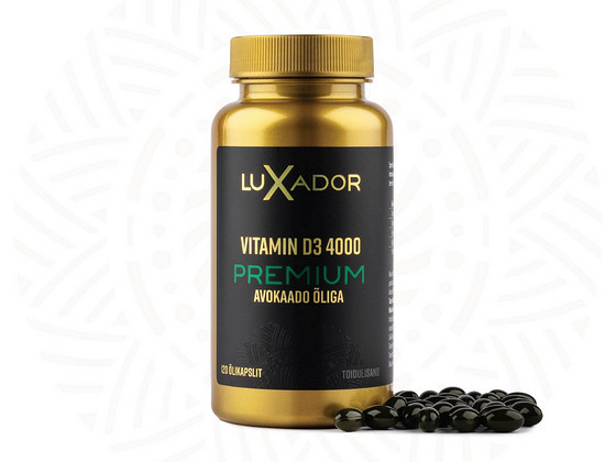 LUXADOR Vitamin D3 4000IU PREMIUM N120 õlikapslid