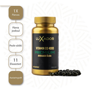 LUXADOR Vitamin D3 4000IU PREMIUM N120 õlikapslid (4 фото из 4)