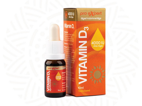 Vitamin D3 Pro Expert 4000IU tilgad 10ml köömneõliga