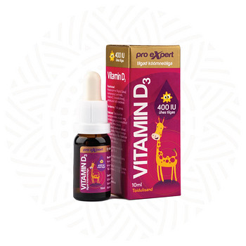 Vitamin D Pro Expert 400IU tilgad 10ml Lastele köömneõliga