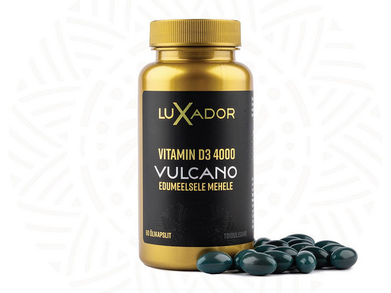 LUXADOR Vitamin D3 4000 VULCANO N60 õlikapslid