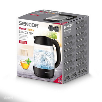 Uus elektriline veekeetja Sencor SWK 7301BK (1,7 l, klaas)