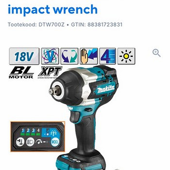 Ударный гайковёрт Makita DTW700Z