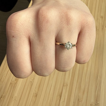Золотое кольцо с натуральными бриллиантами 0.61ct!!!