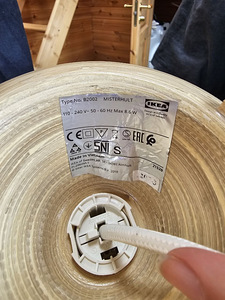 IKEA MISTERHULT бамбуковая настольная лампа 36 см, распродаж (2 фото из 3)