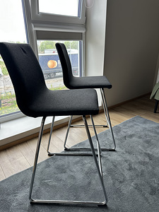 Стул барный, хромированный/Gunnared LILLÅNÄS IKEA (2 фото из 5)