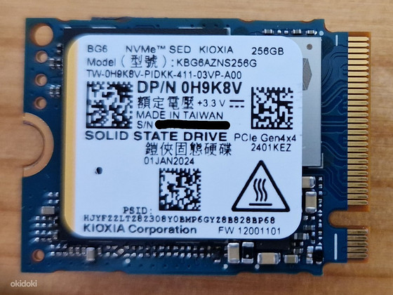Kioxia BG6 256Gb M.2 2230 PCIe Gen4