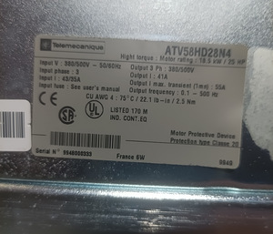 Sagedusmuundur Telemecanique Altivar 58 (18.5 kW (2 foto / 2)